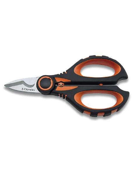 Tijera electricista multifunción de acero inoxidable de 16 cm con funda