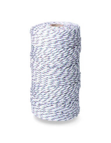 Cordón trenzado polipropileno tricolor, calibre 5 mm x 200 m