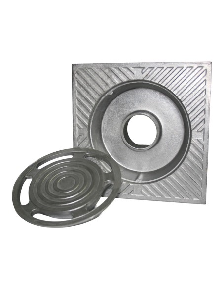 Sumidero de patio de aluminio 20 x 20 cm