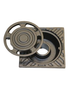 Sumidero de patio de aluminio antracita 30 x 30 cm