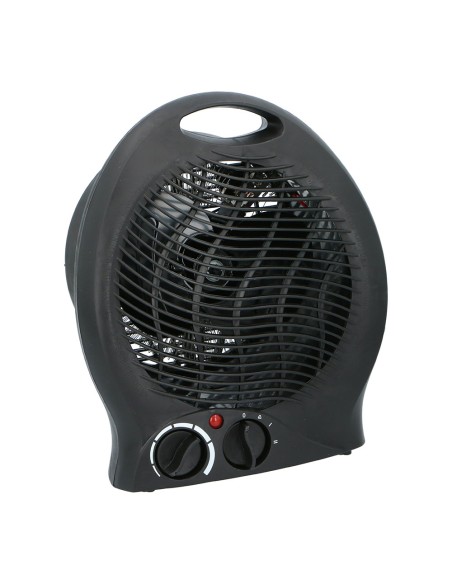 Calefactor compacto negro, 2000 w 21 x 12,5 x 26 cm