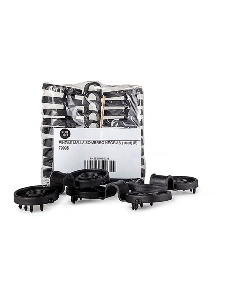 Pinzas para malla sombreo, negras, 600 uds