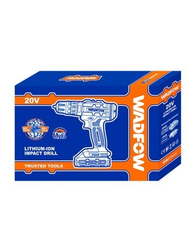 TALADRO INALAMBRICO 20V +BATERIA 1.5Ah + CARGADOR WADFOW