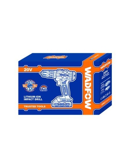 TALADRO INALAMBRICO 20V +BATERIA 1.5Ah + CARGADOR WADFOW