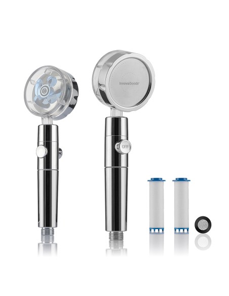 Mango de ducha con hélices de presión y filtro purificador, heliwer