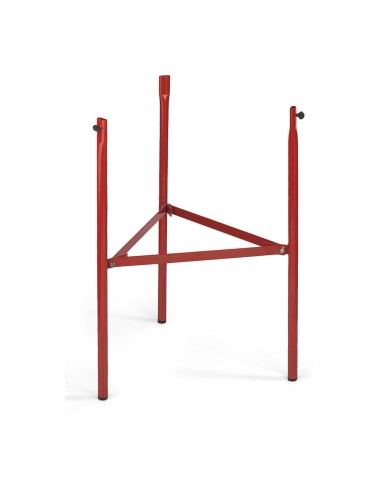 Trípode para quemador recubierto con pintura roja anticalórica, 75 cm