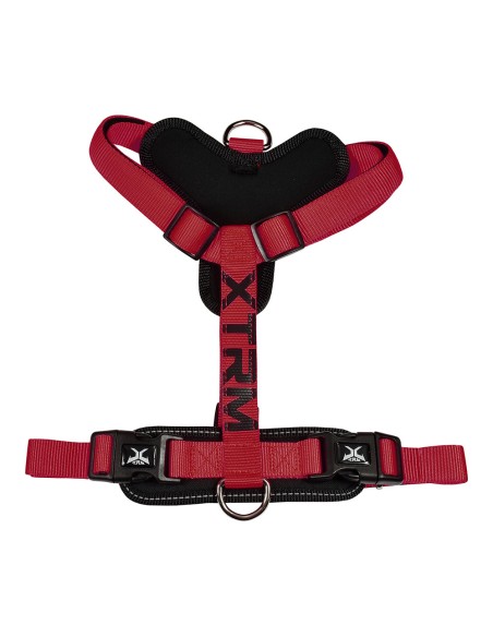 Arnés x-trm cronos neon flash rojo/negro, t-m 20 mm x 46-75 cm