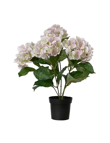 Maceta de hortensias rosas clarito de poliéster, ø28 x 46 cm
