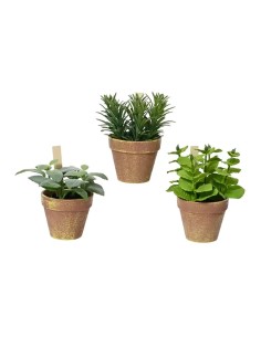 Planta artificial de plástico, ø15 x 15 x 17 cm, modelos variados