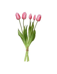 Ramo de tulipanes rosas de polipropileno, 15 x 15 x 40 cm