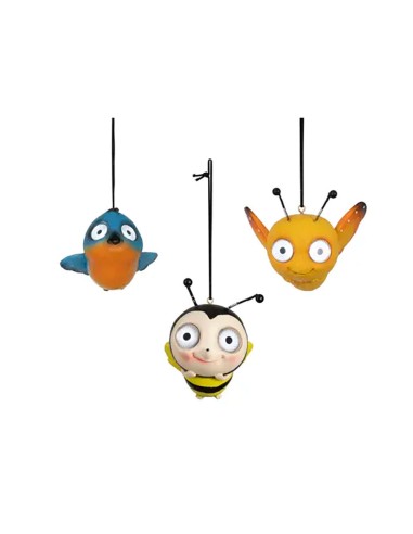 Figura de animal solar 2 leds, para colgar. modelos variados