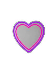 Luz led neón decorativa corazón - espejo, 33 x 33 x 1 cm