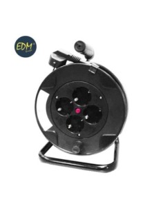 ENROLLACABLES PROFESIONAL CON PROTECTOR TERMICO 3  1,5 15MTS 4 TOMAS T-TL EDM