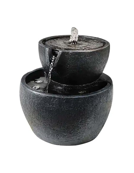 Fuente solar de poliresina, para exterior ip68, ø20 x 20,5 cm