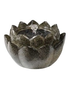 Fuente solar en forma de flor de poliresina, para exterior ip68 ø23 x 13,5 cm