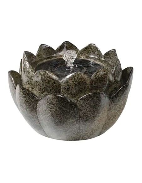 Fuente solar en forma de flor de poliresina, para exterior ip68 ø23 x 13,5 cm