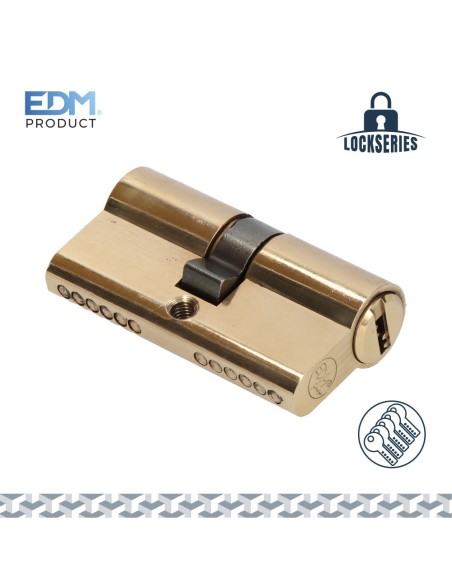 BOMBIN LATON 30+30MM TOTAL 60MM CON 5 LLAVES DE SEGURIDAD INCLUIDAS