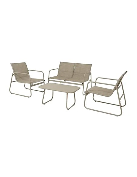 Conjunto jardín 4 piezas beige modelo bogota