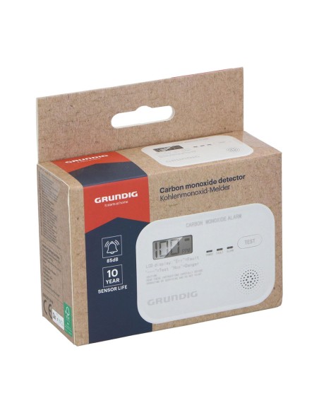 Detector de monóxido de carbono con pantalla digital 11,1 x 8 x 3,8 cm