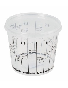 Vaso medidor con tapa de plástico