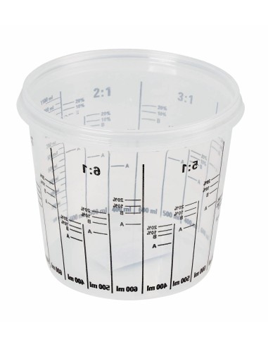 Vaso medidor con tapa de plástico