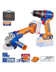 PACK TALADRO PERCUTOR + AMOLADORA A BATERIA WADFOW