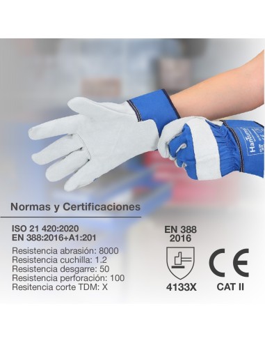 Guante trabajo piel de serraje