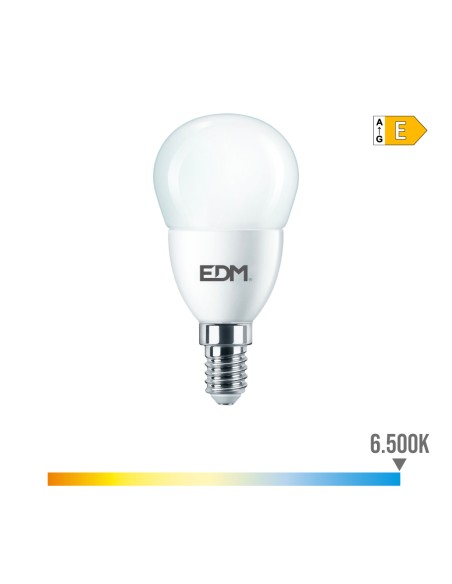 Bombilla esférica led e14 7 w 806 lm 6500 k luz fría ø4,8 x 9,5 cm