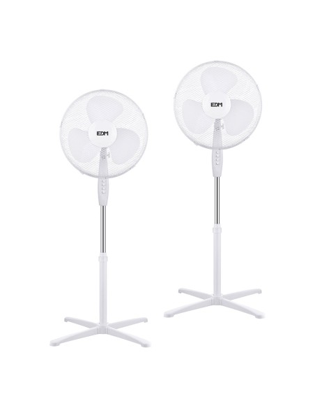 Ventilador de pie 38 w, blanco, ø40 cm, pack de 2 unidades