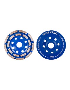 Muela copa diamantada, doble hilera dientes segmentados, ø115 x 22,2 mm x 16 dientes