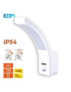 APLIQUE E TERIOR LED 10W 750 LUMEN 4.000K CON SENSOR