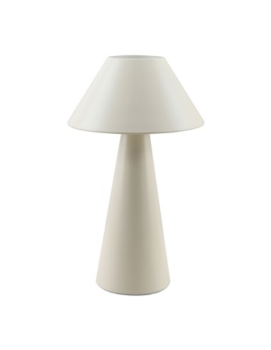 Lámpara de mesa, e27, tipo seta, color blanco roto, ø200 x 325 mm