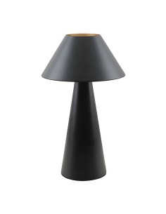 Lámpara de mesa, e27, tipo seta, color negro, ø200 x 325 mm