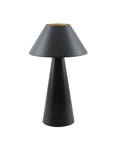 Lámpara de mesa, e27, tipo seta, color negro, ø200 x 325 mm