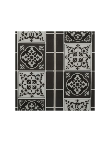 Sticker decorativo modelo azulejo negro 30,5 x 25 x 0.3 cm, pack 2 uds