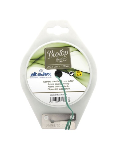 Alambre plastificado verde, ø2 mm x 100 m