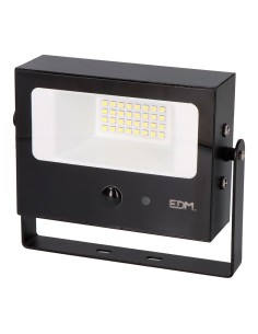 Foco proyector solar auto basculante, 10 w, 1800 lm, 6500 k, con sensor movimiento, negro