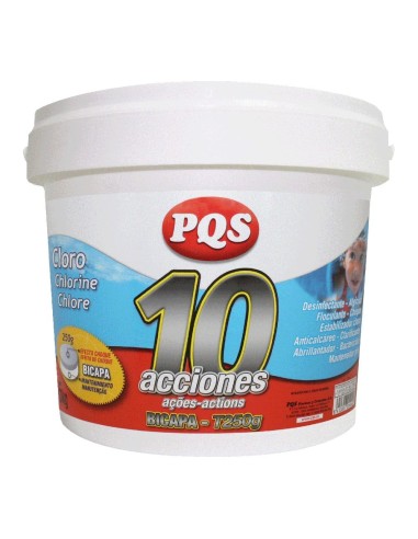 Cloro 10 acciones bicapa, tabletas de 250 g, bote 5 kg