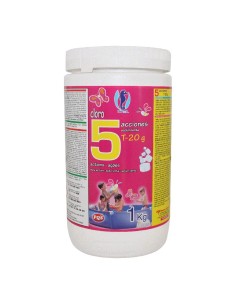 Cloro 5 acciones, tabletas de 20 g, bote 1 kg