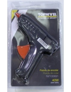 PISTOLA ENCOLAR TERMOFUSIBLE 40W CON GATILLO NIVEL