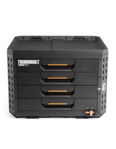 Maletín stacktech de 4 cajones con cierre 53 x 40,5 x 39,5 cm