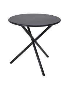 Mesa de acero plegable, negra, ø48 x 48 cm