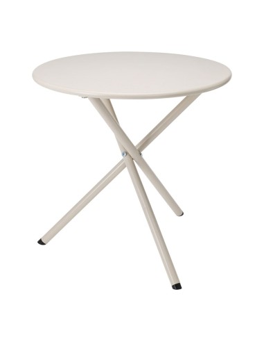 Mesa de acero plegable, beige ø48 x 48 cm