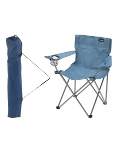 Silla de camping plegable, azul, 51 x 42 x 81 cm