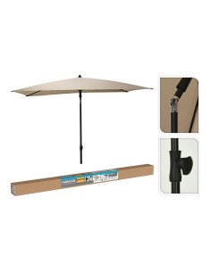 Parasol rectangular beige, 125 x 200 cm
