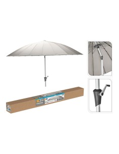 Parasol gris, ø280 x 248 cm