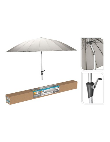 Parasol gris, ø280 x 248 cm