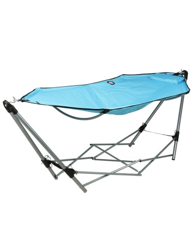 Hamaca plegable con soporte 240 x 80 x 75 cm