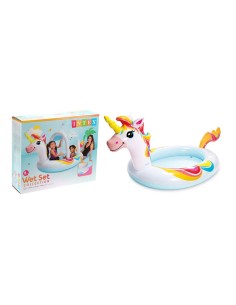 Piscina infantil, unicornio con rociador, 254 x 132 x 109 cm