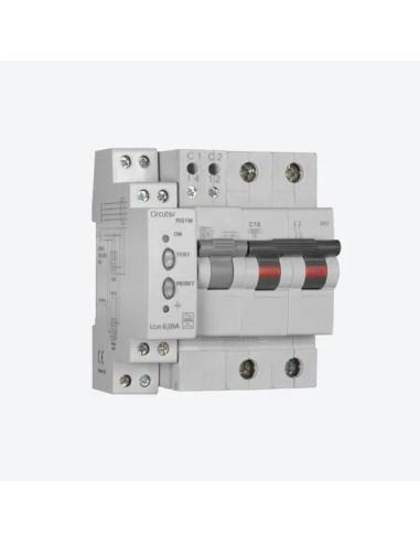 Conjunto de protección diferencial con protección magnetotérmica incluida.